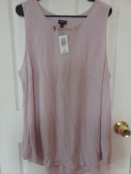 torrid Tops - Torrid Lavender Sleeveless Chain Detail Tank